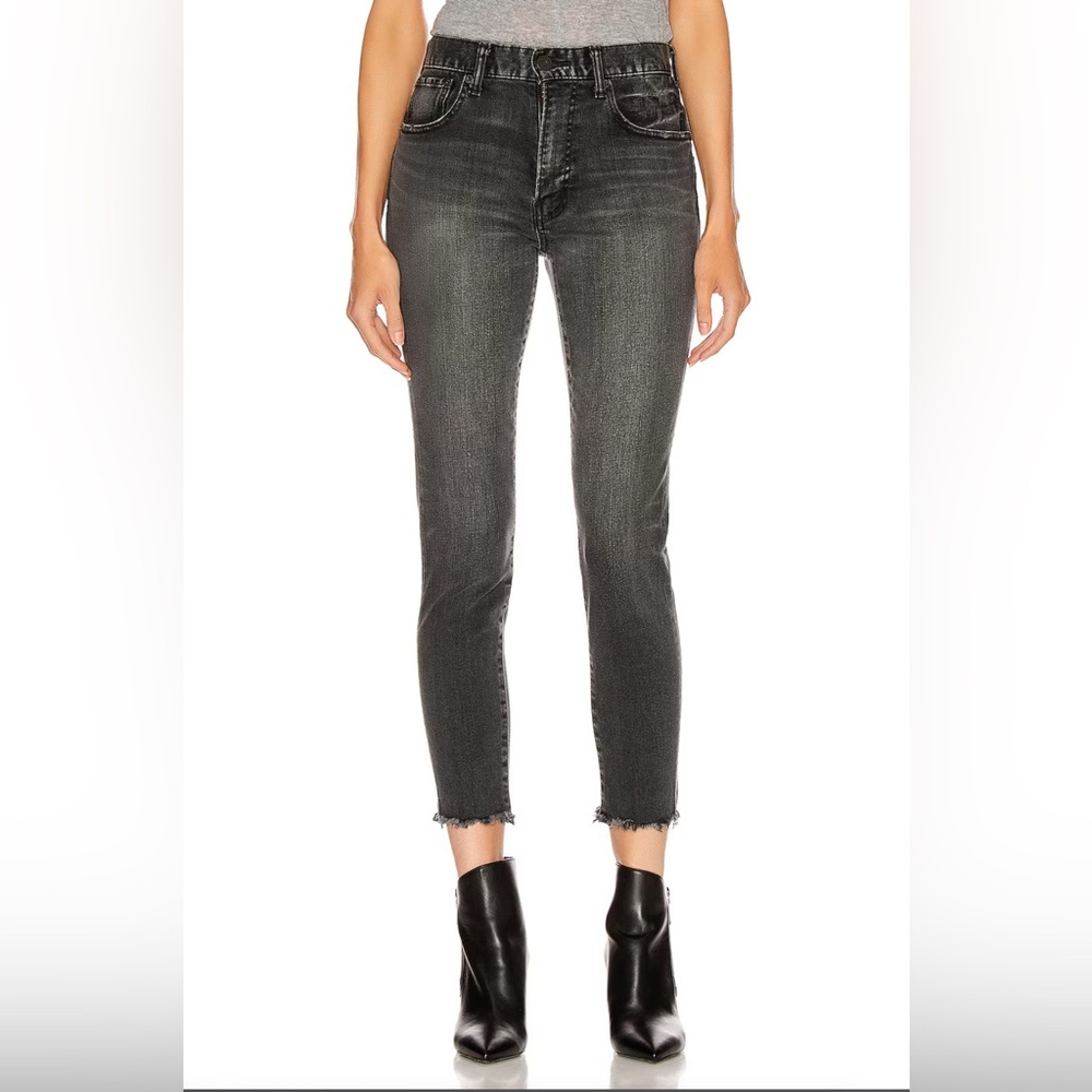 MOUSSY VINTAGE Westcliffe Skinny jeans black edgy made in Japan frayed hem fall